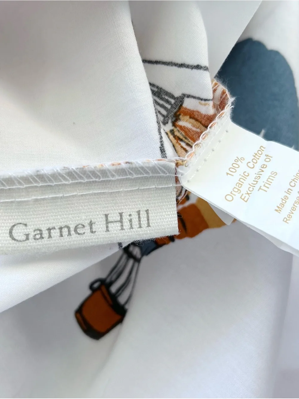 2 Garnet Hill Up In The Air STANDARD Pillowcases Hot Air Balloon Cotton Colorful